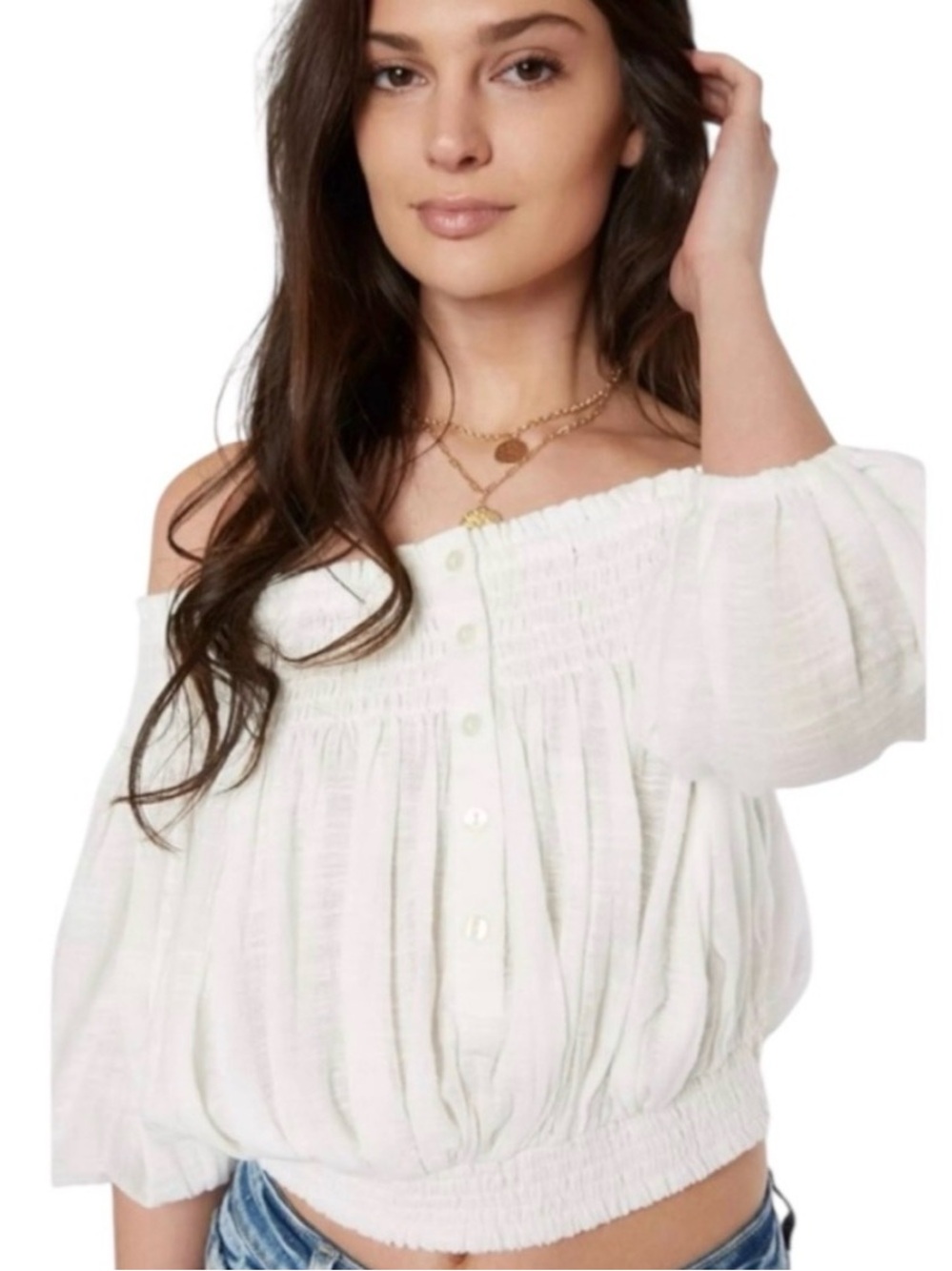 Free People Off Shoulder Blouse